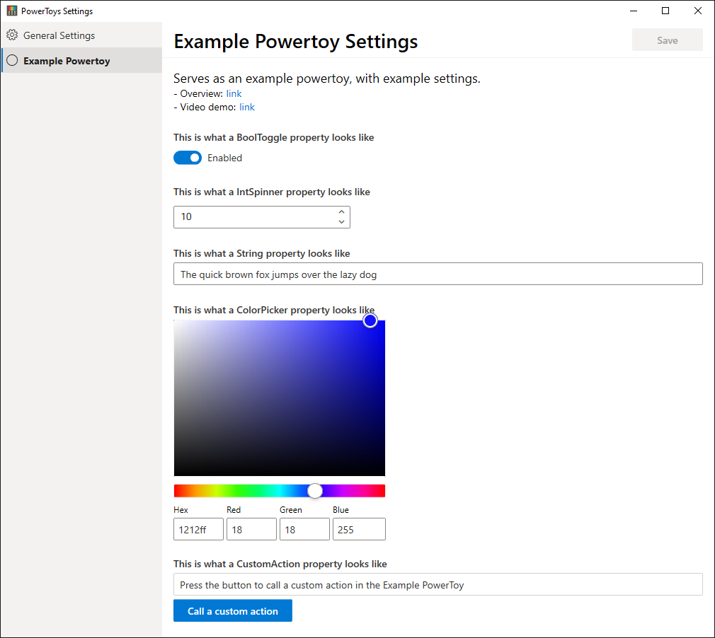 Image of the Options