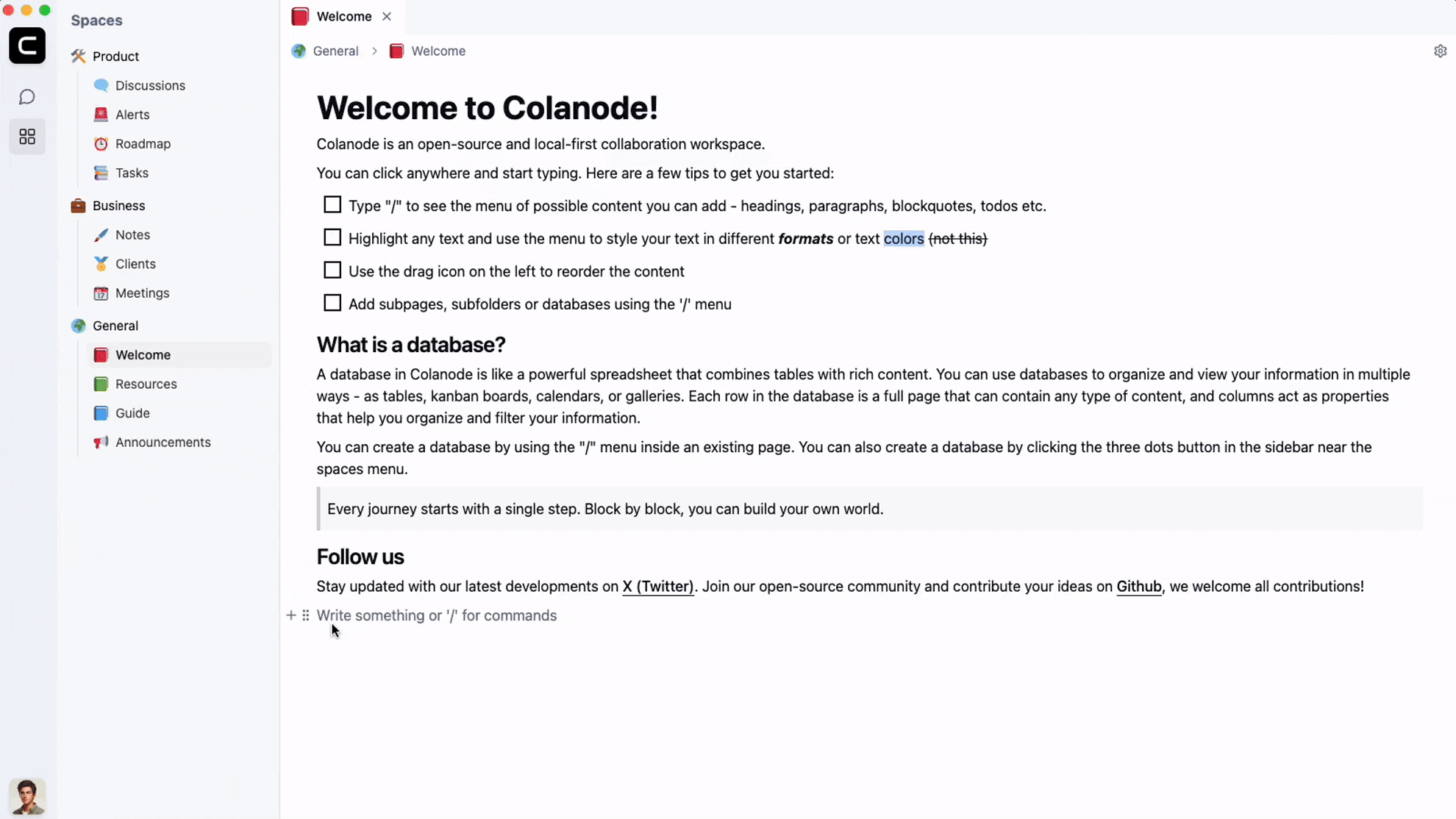 Colanode preview