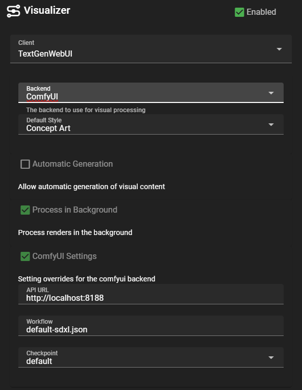 ComfyUI Visualizer Config